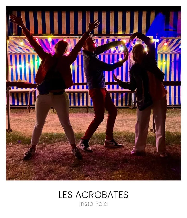 Polaroid légendé « Les acrobates »