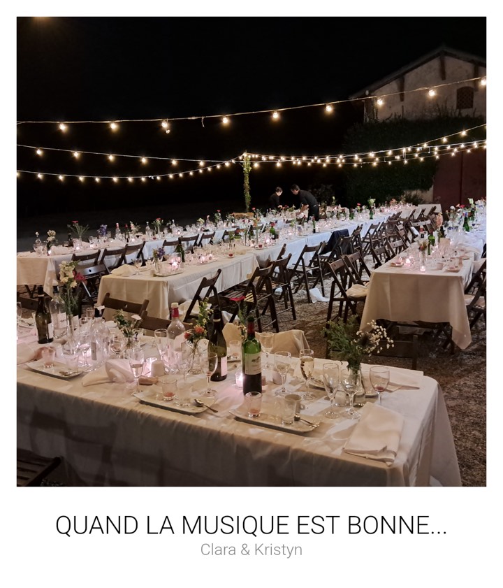 Polaroid légendé « Quand la musique est bonne… »